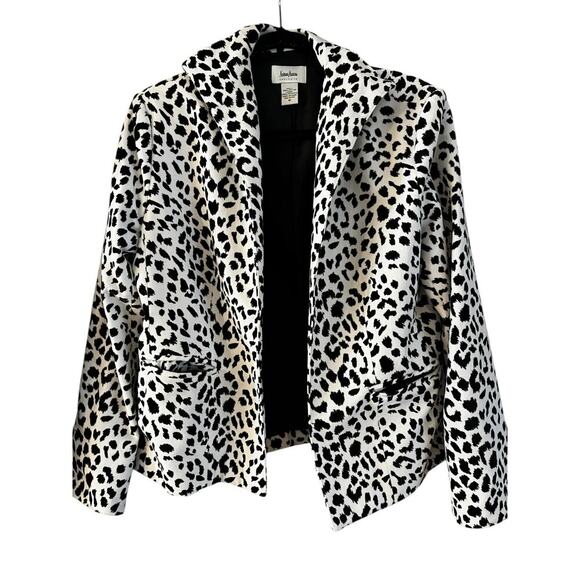 Neiman Marcus Exclusive Womens Animal Print Blazer Size Medium Jacket Mob Wife - Picture 1 of 6
